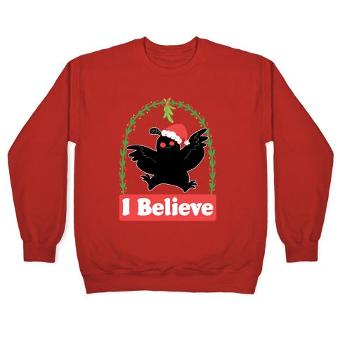 I Believe - Christmas Mothman Crewneck Sweatshirt