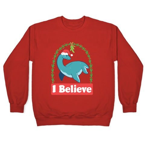 I Believe - Christmas Nessie Crewneck Sweatshirt