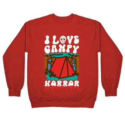 I Love Campy Horror Parody Crewneck Sweatshirt