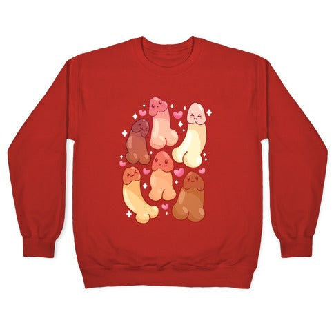 Kawaii Penises Pattern Crewneck Sweatshirt