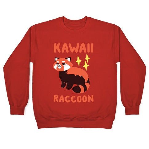 Kawaii Raccoon - Red Panda Crewneck Sweatshirt