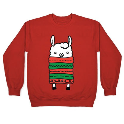 Long Llama Scarf Crewneck Sweatshirt