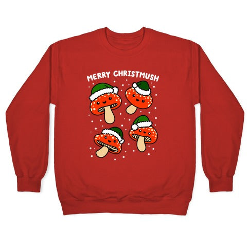 Merry Christmush Mushrooms Crewneck Sweatshirt