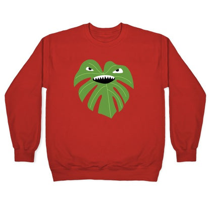 Monstera Leaf Monster Crewneck Sweatshirt