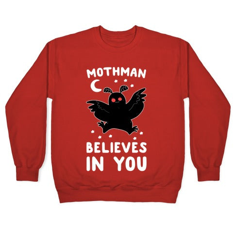 Mothman Believes in You Crewneck Sweatshirt