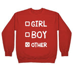Non-Binary Gender Checklist Crewneck Sweatshirt