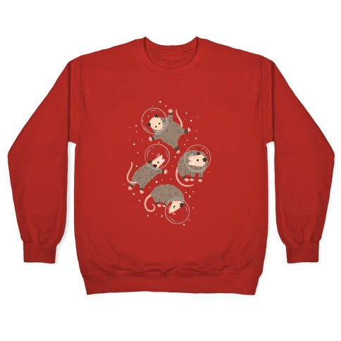 Opossums In Space Crewneck Sweatshirt