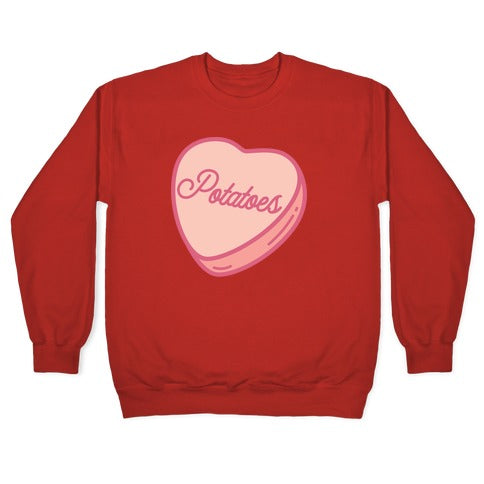 Potatoes Candy Heart Crewneck Sweatshirt