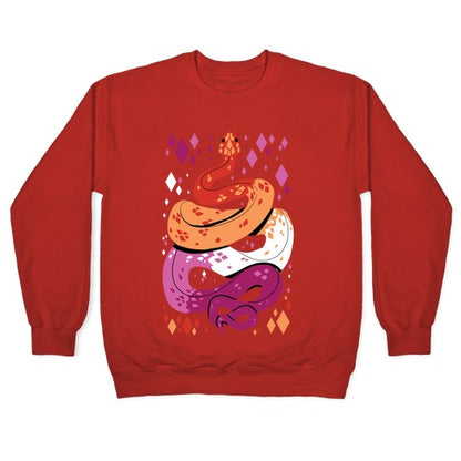 Pride Snakes: Lesbian Crewneck Sweatshirt