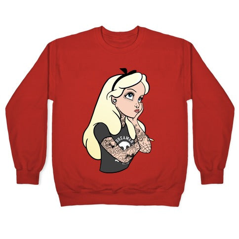 Punk Alice Parody Crewneck Sweatshirt