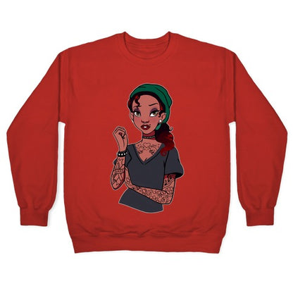 Punk Princess Tiana Parody Crewneck Sweatshirt