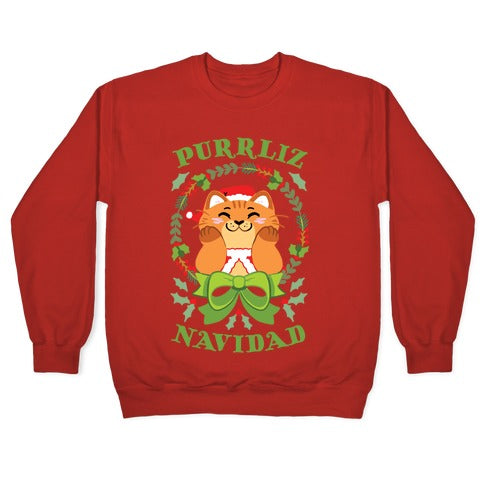 Purrliz Navidad Crewneck Sweatshirt