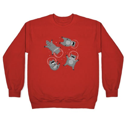 Raccoons In Space Crewneck Sweatshirt