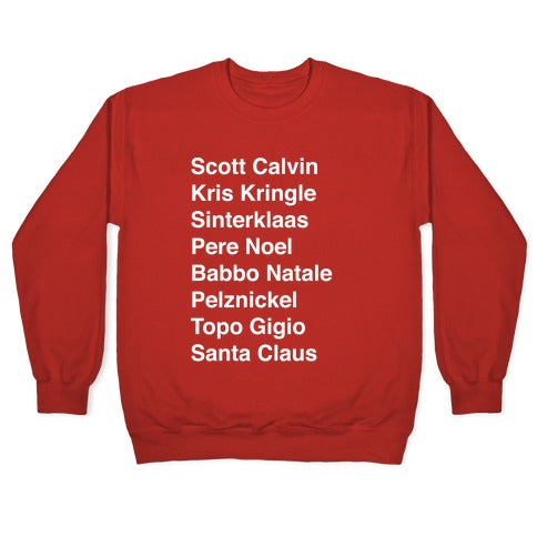 Santa List (White Ink) Crewneck Sweatshirt