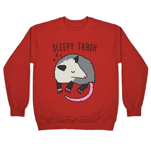 Sleepy Trash Opossum Crewneck Sweatshirt