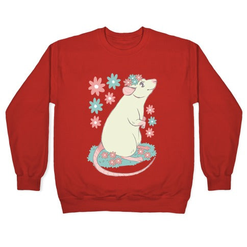 Soft Pastel Rat Crewneck Sweatshirt