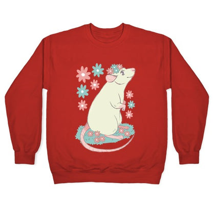 Soft Pastel Rat Crewneck Sweatshirt