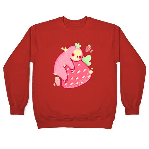 Strawberry Sloth Crewneck Sweatshirt