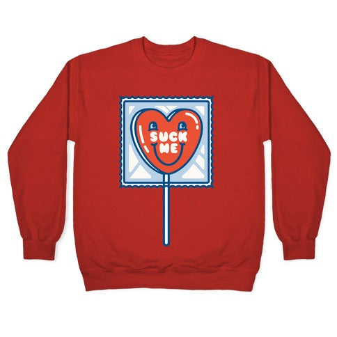 Suck Me Heart Lollipop Crewneck Sweatshirt