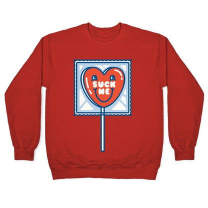 Suck Me Heart Lollipop Crewneck Sweatshirt