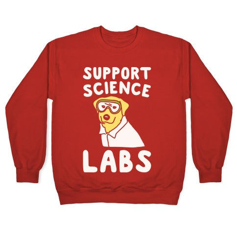 Support Science Labs White Print Crewneck Sweatshirt