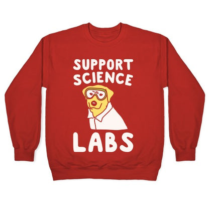 Support Science Labs White Print Crewneck Sweatshirt