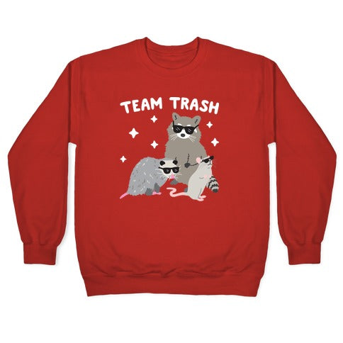 Team Trash Opossum Raccoon Rat Crewneck Sweatshirt