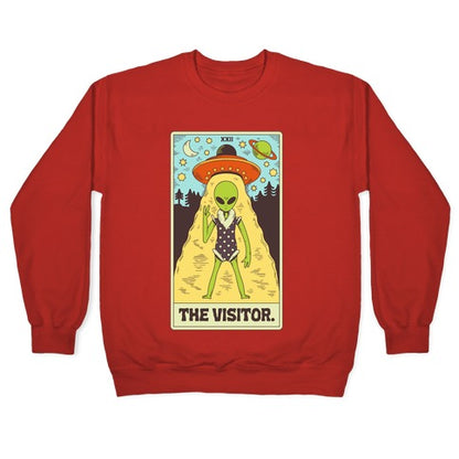 The Visitor Alien Tarot Card Crewneck Sweatshirt