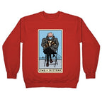 Two of Mittens (Bernie Tarot Parody) Crewneck Sweatshirt