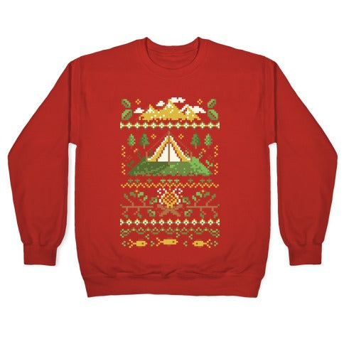 Ugly Camping Sweater Crewneck Sweatshirt