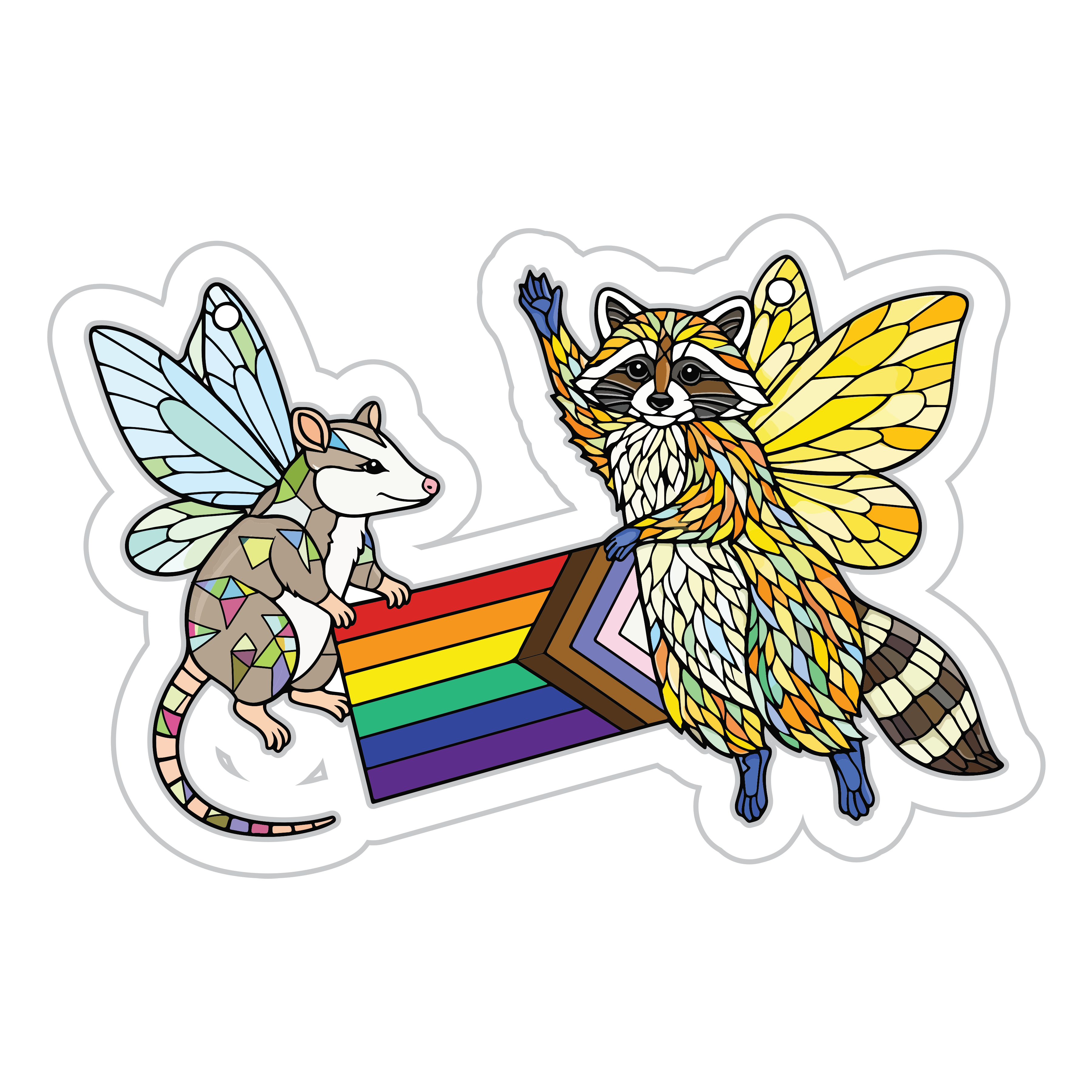 LGBTQ Fairies Die Cut Sticker