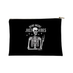 Dead Inside Just Vibes Skeleton Accessory Bag