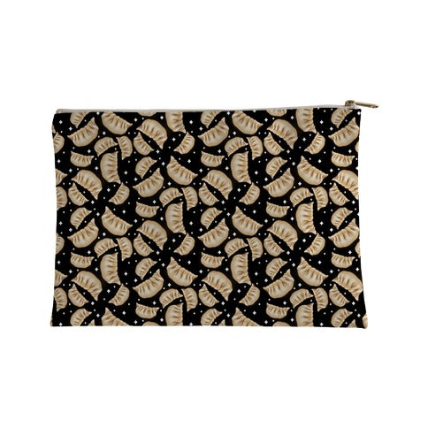 Dumplings Pattern Black Accessory Bag