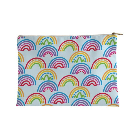 Rainbow Doodle Pattern Accessory Bag