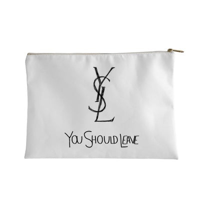 YSL Parody You Should Leave (white) Accessory Bag