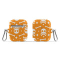Cute Skull N' Bones Pattern (Orange) AirPod Case