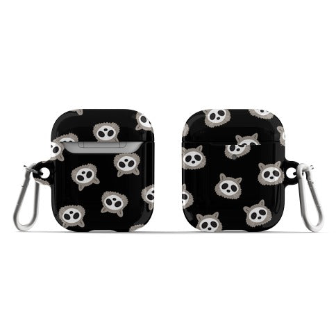 Raccoon Skull Pattern AirPod Case