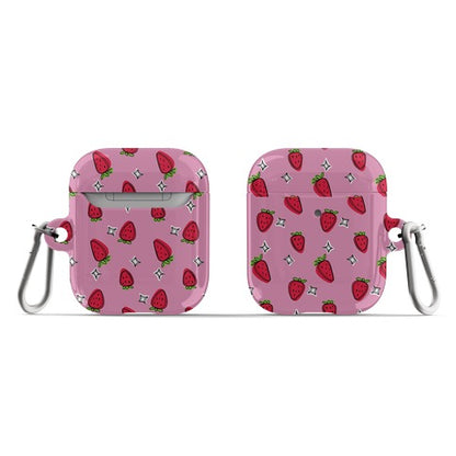 Sketchy Strawberry Pattern AirPod Case