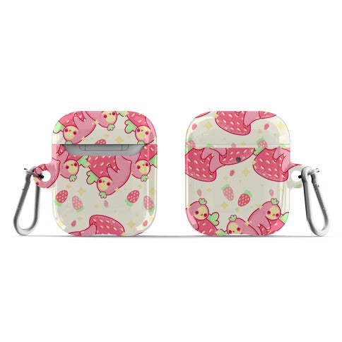Strawberry Sloth Pattern AirPod Case