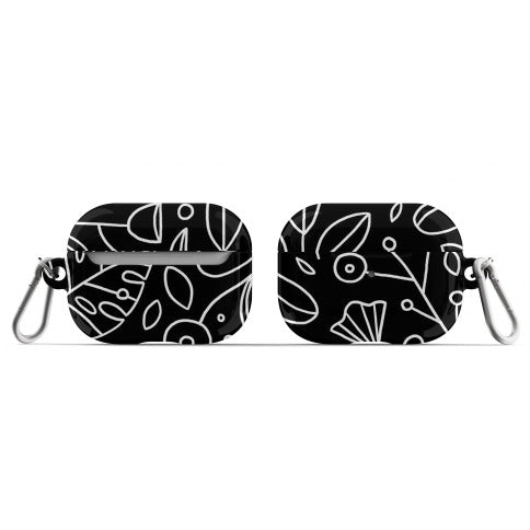 Black and White Plant Pattern AirPod Case