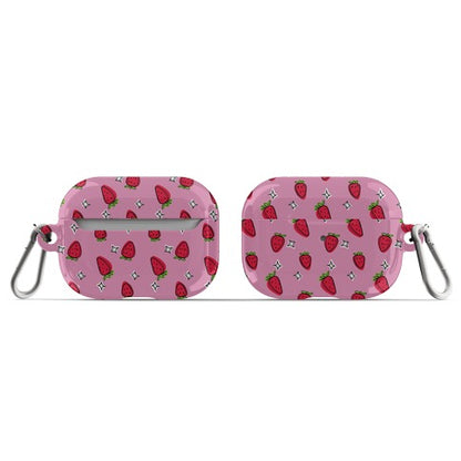 Sketchy Strawberry Pattern AirPod Case