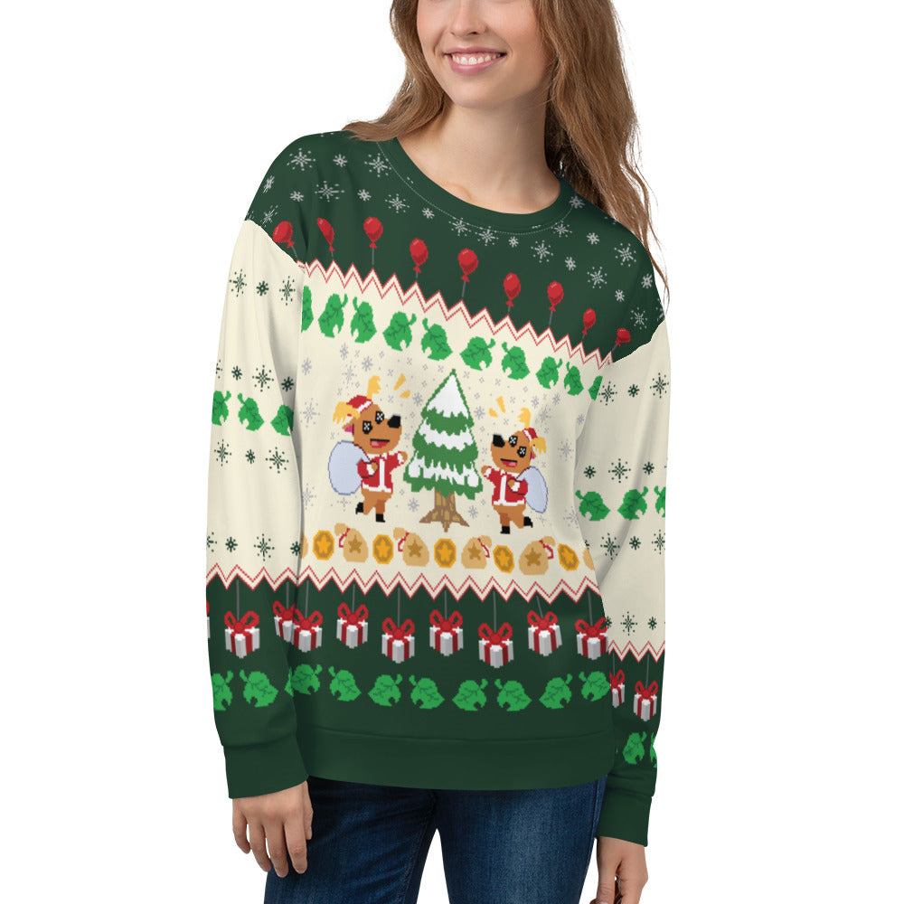Jingle Animal Crossing Ugly Christmas Sweater