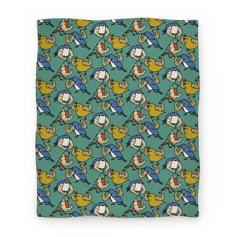 Buff Birds Blanket