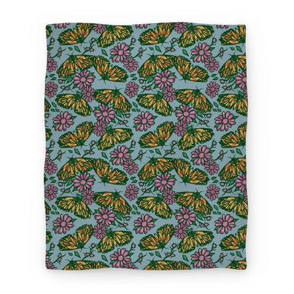 Butterflies In Bloom Blanket