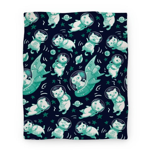 Cats In Space Blanket