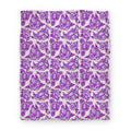 Floral Penis Pattern Purple Blanket