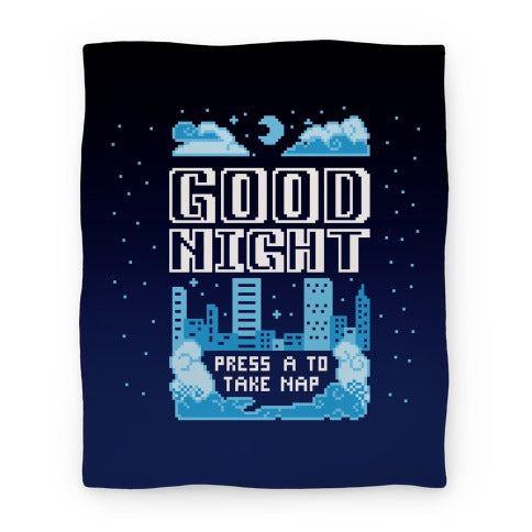 Good Night Game Over Screen Blanket