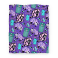 Pastel Goth Trash Animals Pattern Blanket