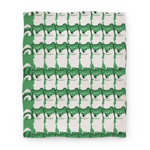 Shiba Green Hue Blanket