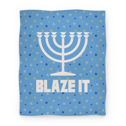 Blaze It Menorah Blanket